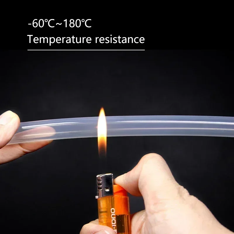 1/2/5m Transparent Food Grade Silicone Rubber Pipe ID 0.5mm ~ 36mm Flexible Irrigation Pipes Water Aquarium Connector Hoses