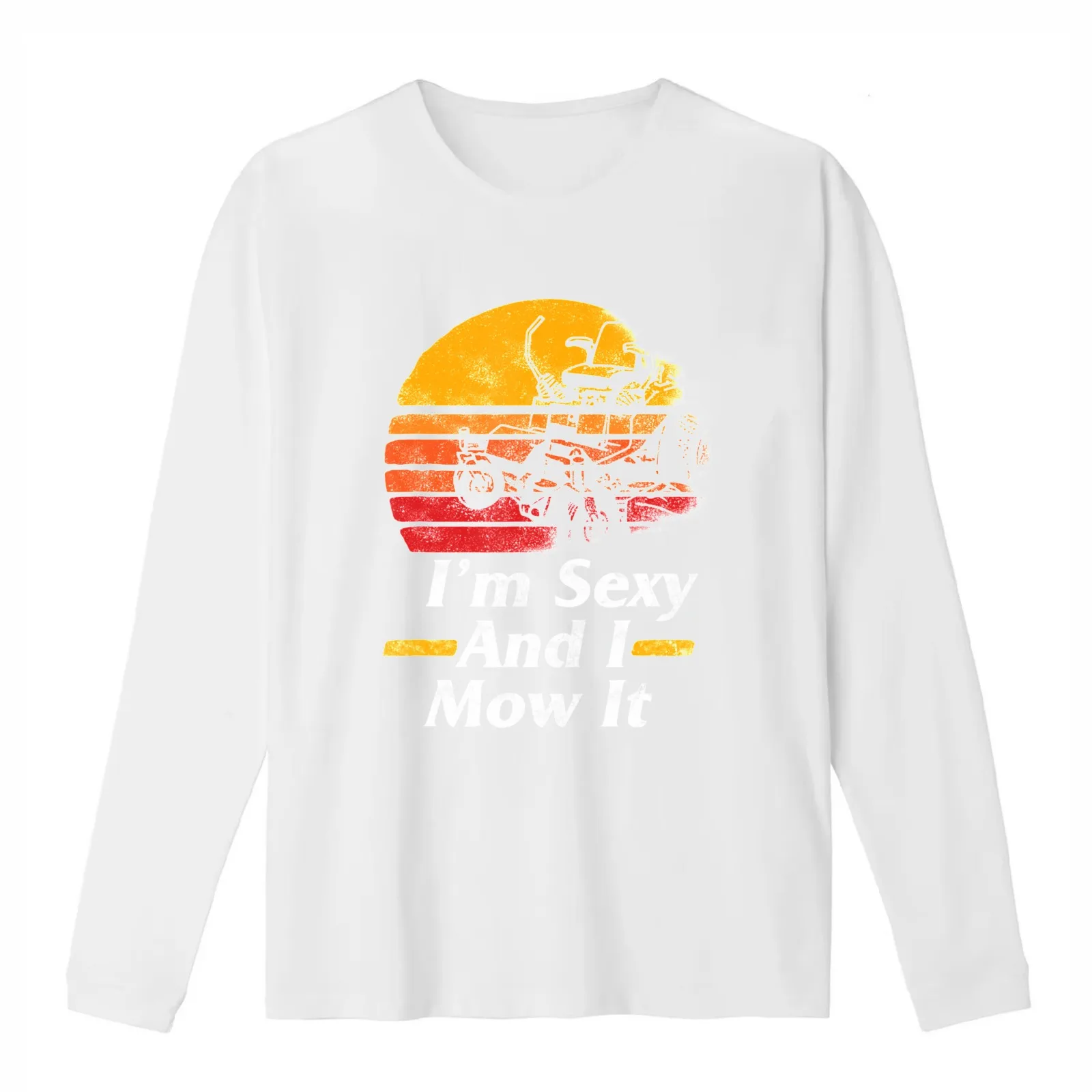 Im Sexy I Mow It Lawn Mower Gardening T-Shirt Summer Casual Cotton Tee Oversized Streetwear Tops Vintage Graphic Print