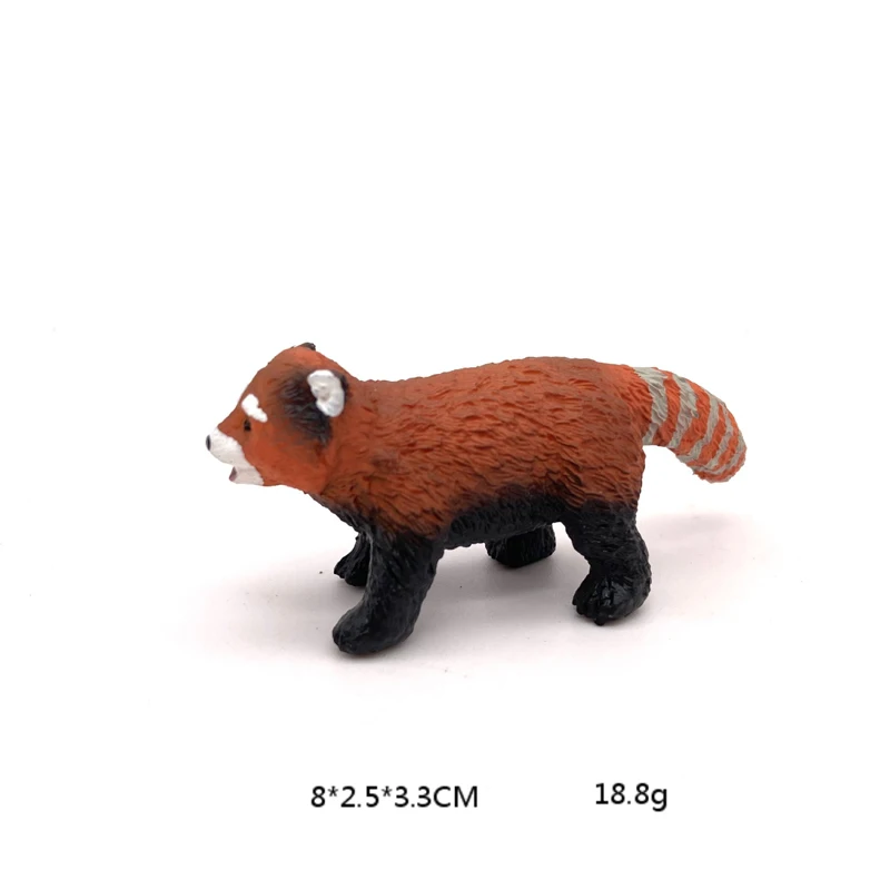 โมเดลของเล่นสัตว์เหมือนจริง แพนด้าแดง แพนด้าเล็ก รูปปั้นพีวีซี ของตกแต่งบ้าน/สำนักงาน ของสะสม ของเล่นเด็ก ของเล่นเสริมพัฒนาการเด็กเล็ก