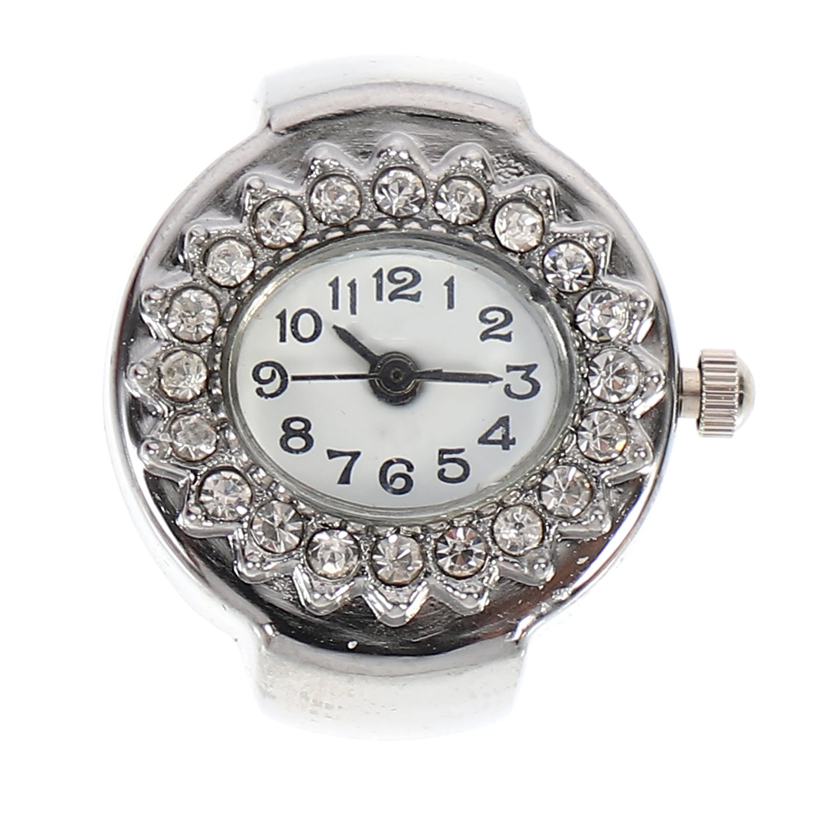 

Hand Watch Decoration Decorative Rhinestone Watches for Women Miss Finger Black