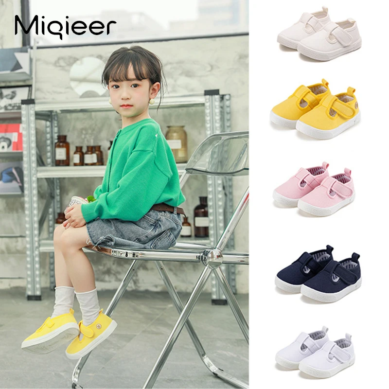 Kids Boys Shoes Toddler Girls Canvas Shoes Children Soft Sole Sneakers Casual Hook & Loop Sneakers Korean Style Flats Size 22-27