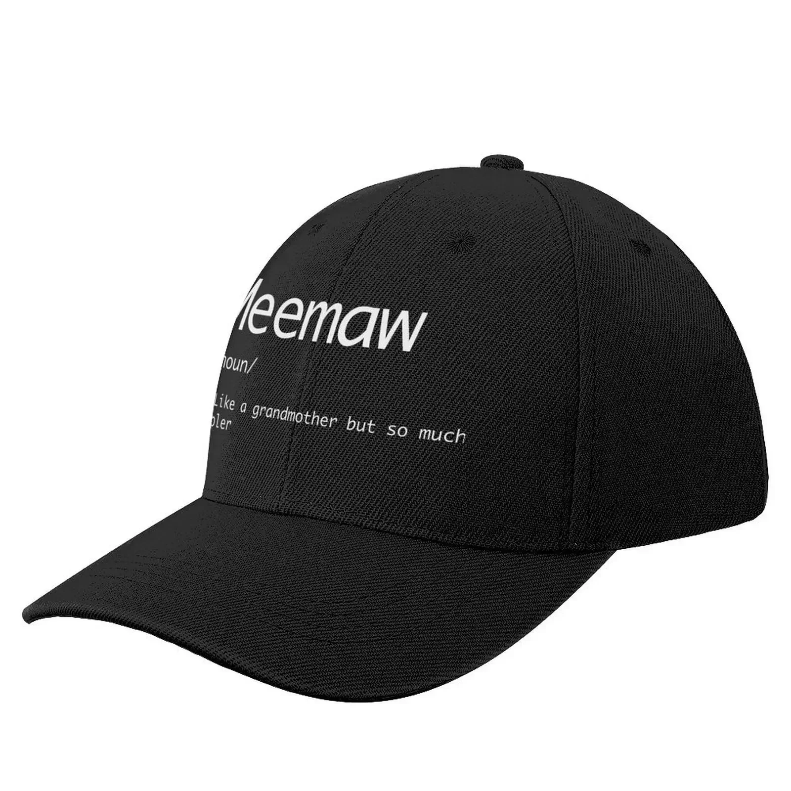 

Meemaw - Like a grandmother but cooler - Funny word definition Baseball Cap Thermal Visor Fashion Beach Women Caps Men's