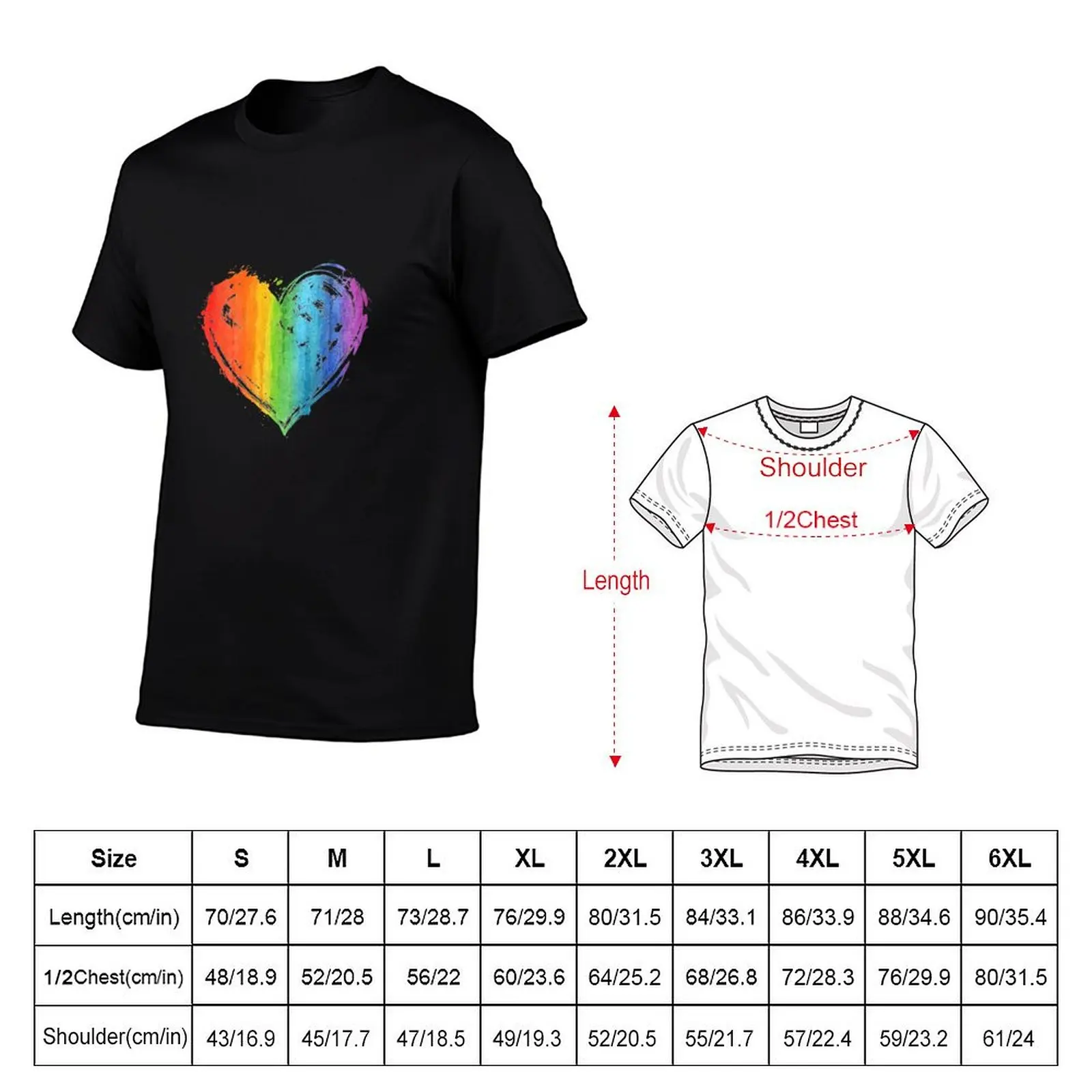 LGBT Gay Lesbian Pride Month Heart Flag LGBT Equality T-Shirt t shirts for man cotton essential t shirt