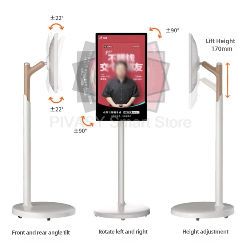 27 32 بوصة تلفزيون ذكي 10 نقاط شاشة تعمل باللمس حامل الهاتف المحمول Android12 للياقة البدنية المنزل حفلة مكتب صب لاسلكي للتدوير