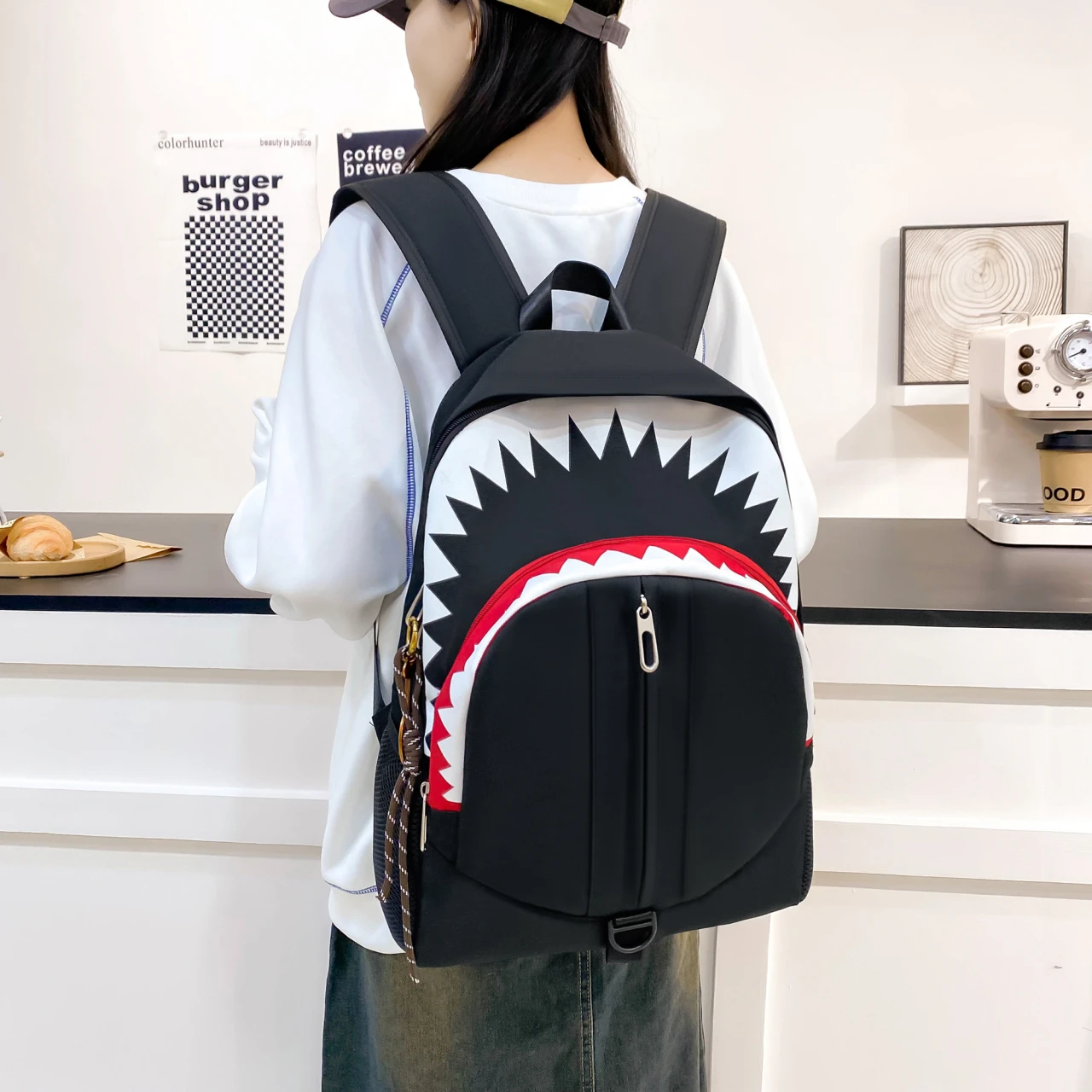 Large Capacity Glow-in-the-Dark Backpack - Lightweight & Waterproof, School Bag for Middle High School, Travel & Outdoor Use