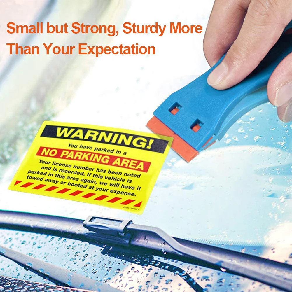 

10pcs Double Edged Plastic Razor Blade Lable Clean Razor Glue Remover Window Glass Clean Scraper Car Wrap Sticker Squeegee