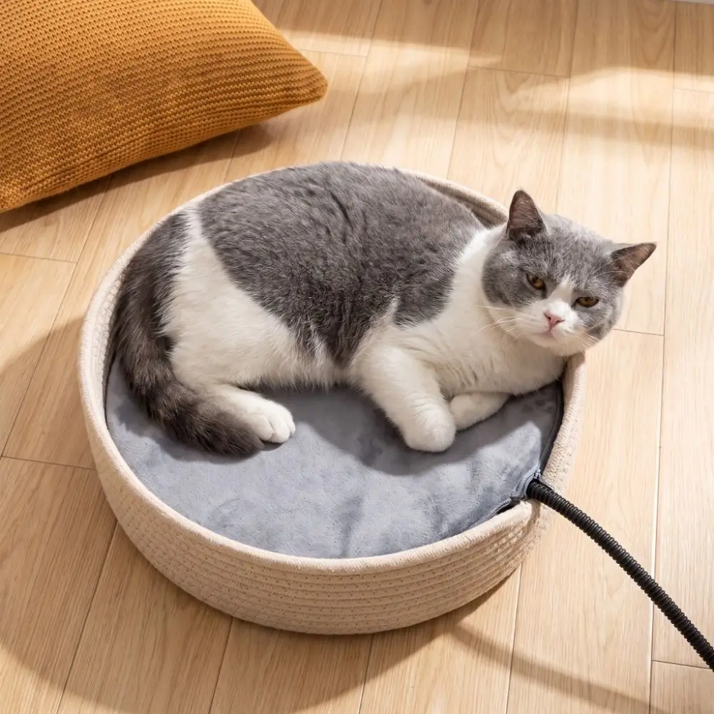 Pet Nest Mat Plush Pet Heating Pad Portable Energy Saving Electric Warming Pad Cozy 9-speed Adjustment Cat Heating Mat Pet House