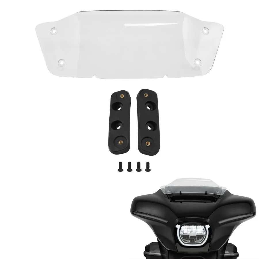

Clear Windshield Windscreen andamp; Bracket Riser Fit For Harley Street Glide FLHX 24