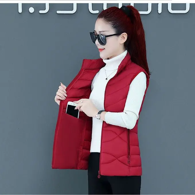 Vests Winter Jacket Women 2024 Sleeveless Vests Padded Jacket Coats Korean Fashion Cardigancheap Wholesale New