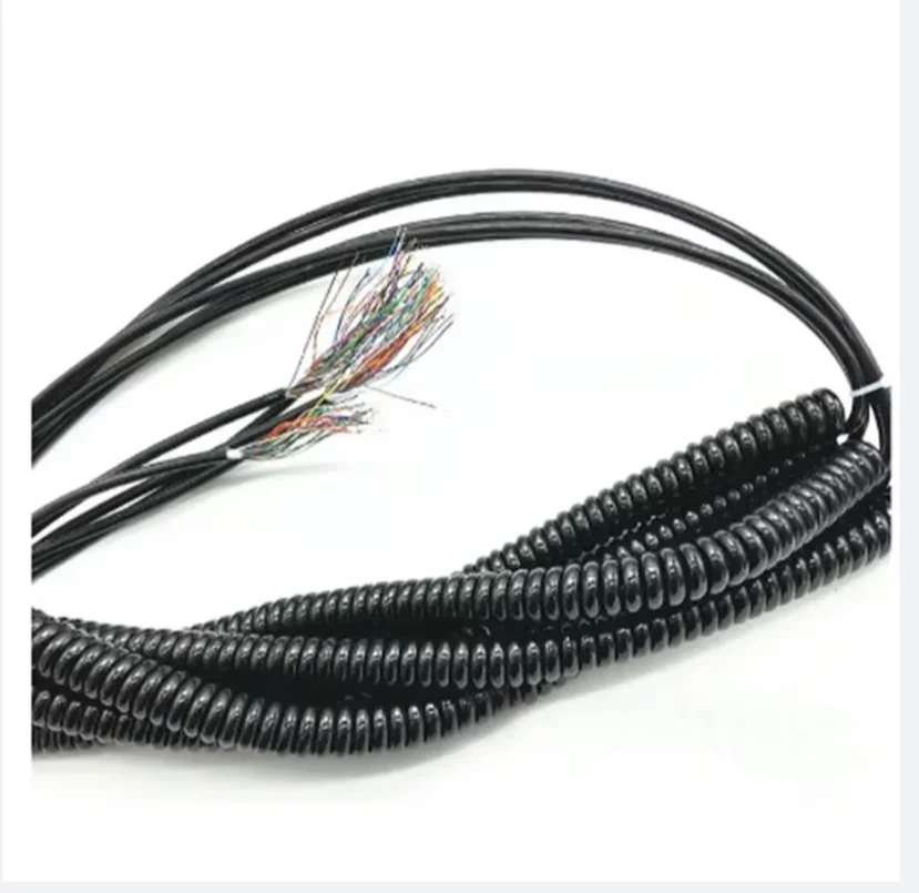 New Wholesale 12 15 16 17 18 19 21  Cores Spring Spiral Cable Coiled Cable for CNC Handheld Encoder Manual Pulse Generator MPG