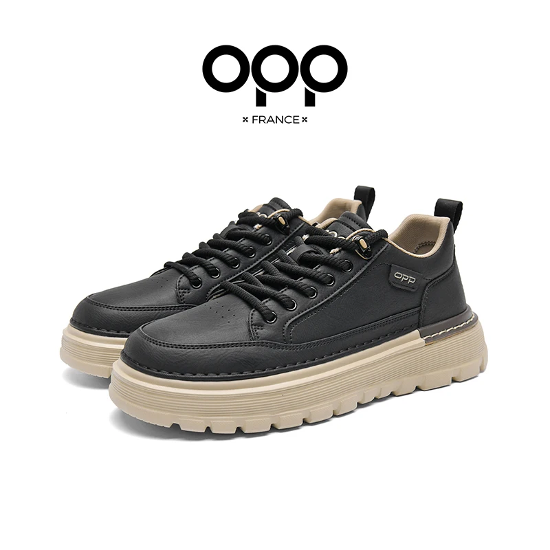 OPP Men's New work Shoes Flats With Running Blance Sports 574 Shoes Footwear Sneakers Genuine Leather work boots view 3