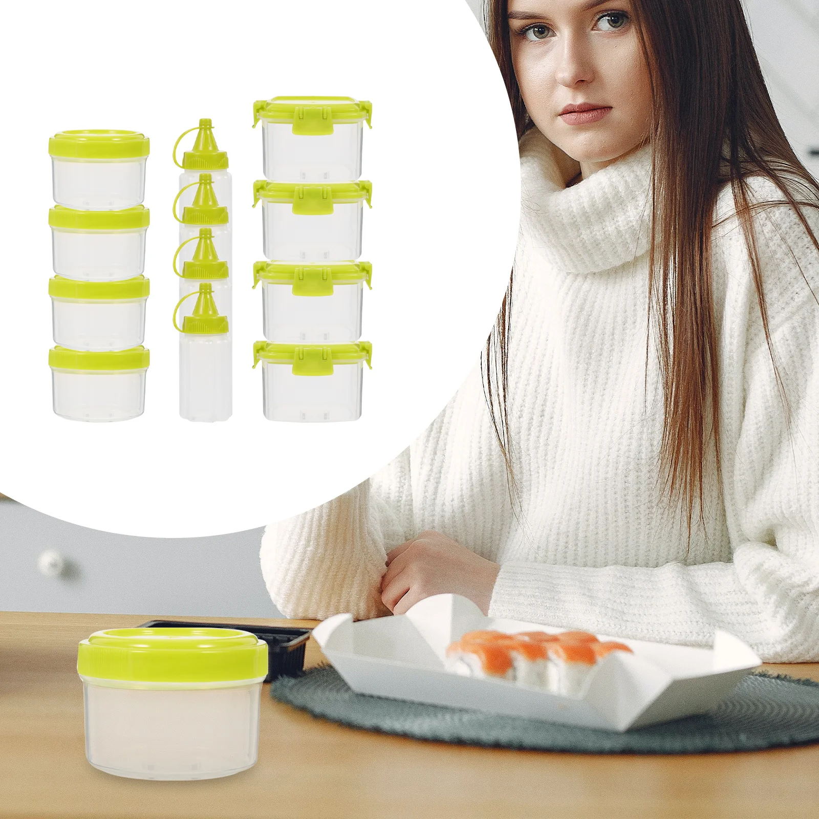 

1 Set Reusable Plastic Boxes Square Seasoning Box Salad Dressing Containers For Bbq Sauce Ketchup Mustard Hot Sauce Maple Syrup