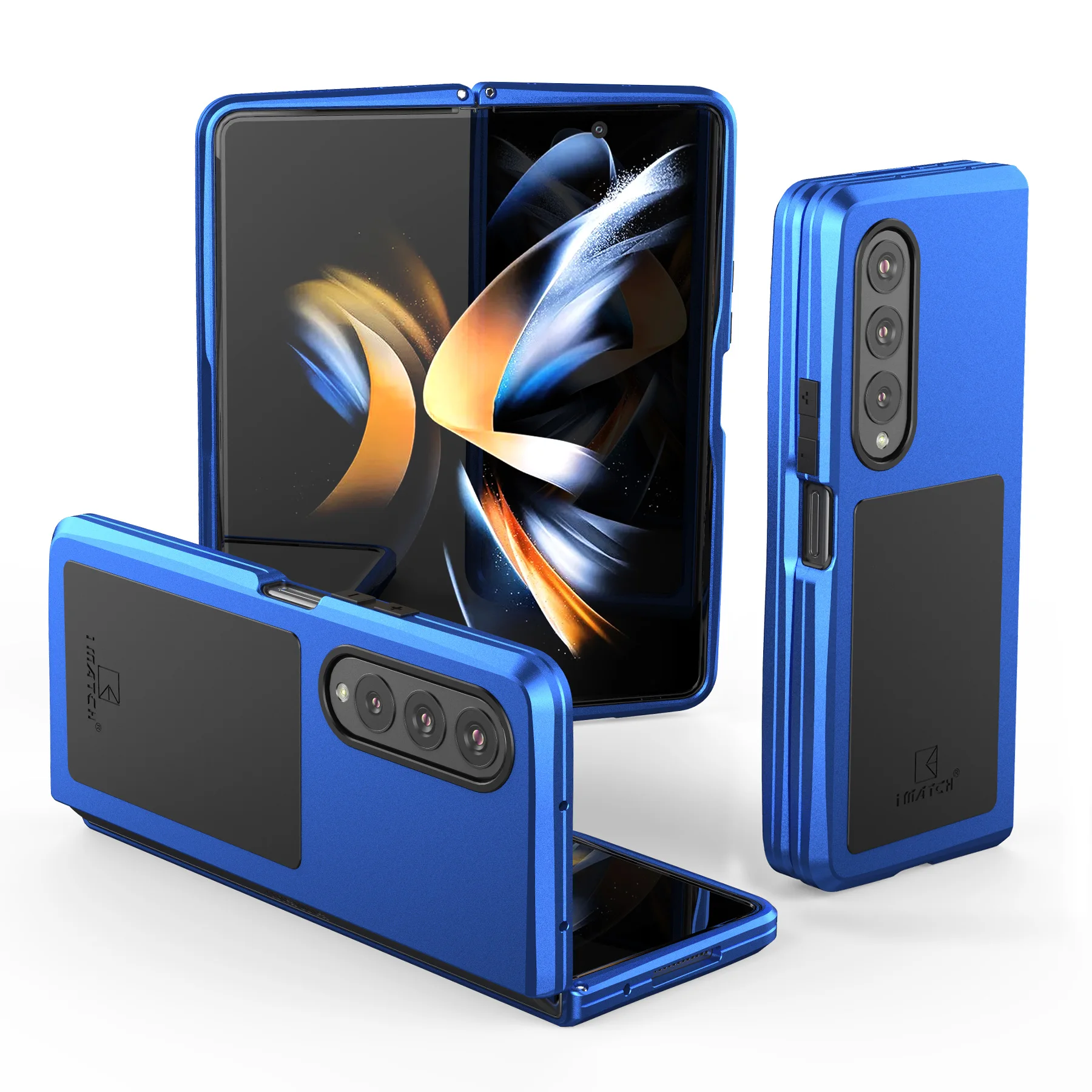 

Heavy Duty Metal Case for Samsung Galaxy Z Fold 4 Full Protection Shockproof Anti-Scratch Raised Edges Z Fold 4 5G 2022