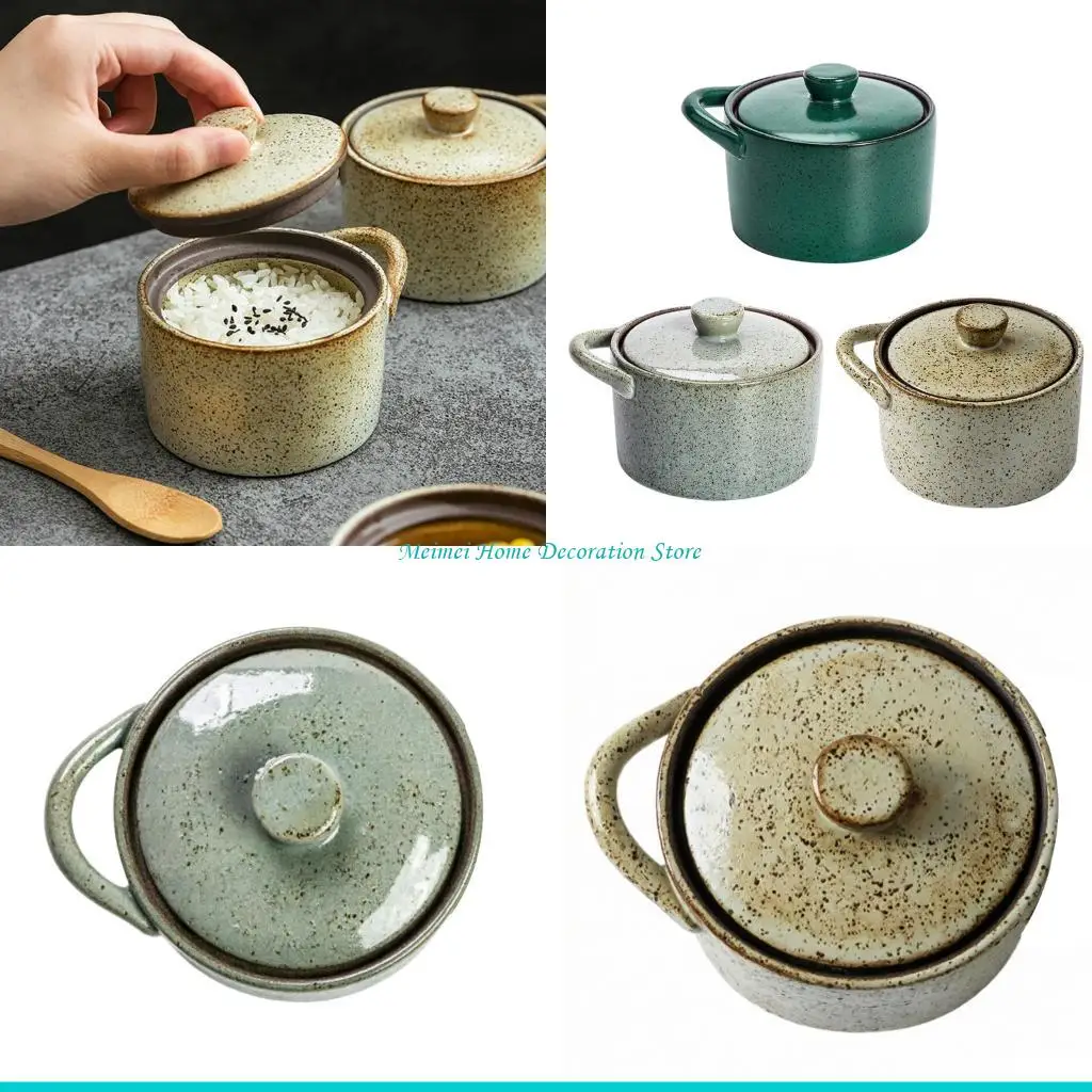 H7BF Elegant Dotted Ceramic Spice Holder With Tight Lid For Seasoning Storage