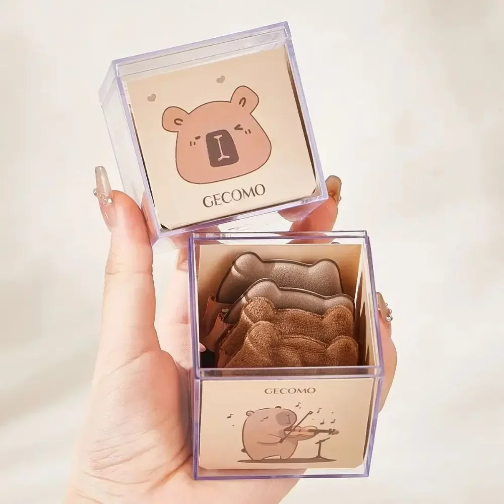 6PCS New Skin-friendly Capybara Powder Puff Mini Super Soft Air Cushion Portable Dry Use Thumb Puff Wet And Dry Use Makeup Tools