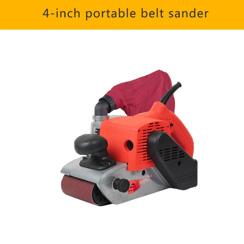 

4 inch sanding belt machine household portable small sandpaper surface grinding industrial grade sanding machine