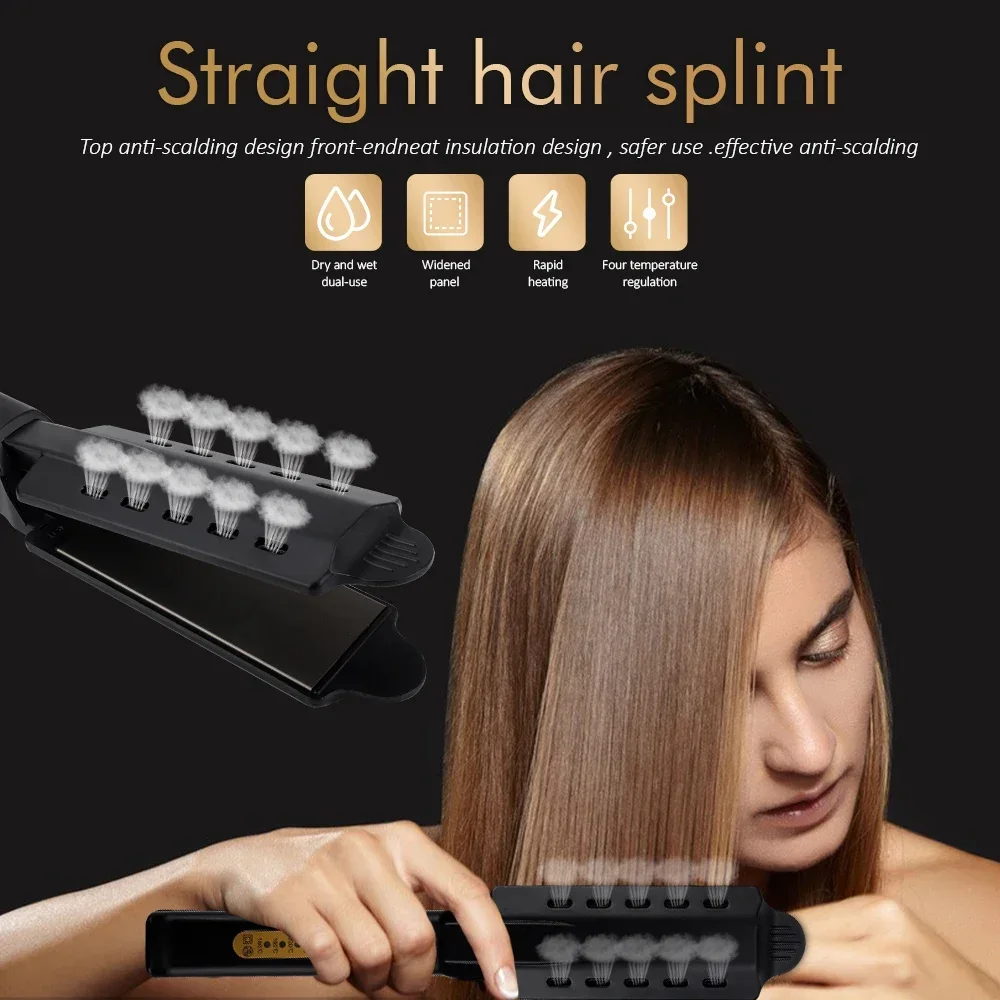 

Curling And Straightening Dual Use Hair Straightening Splint Constant Temperature 4 Gears Portable Air Bangs Curling Straightene