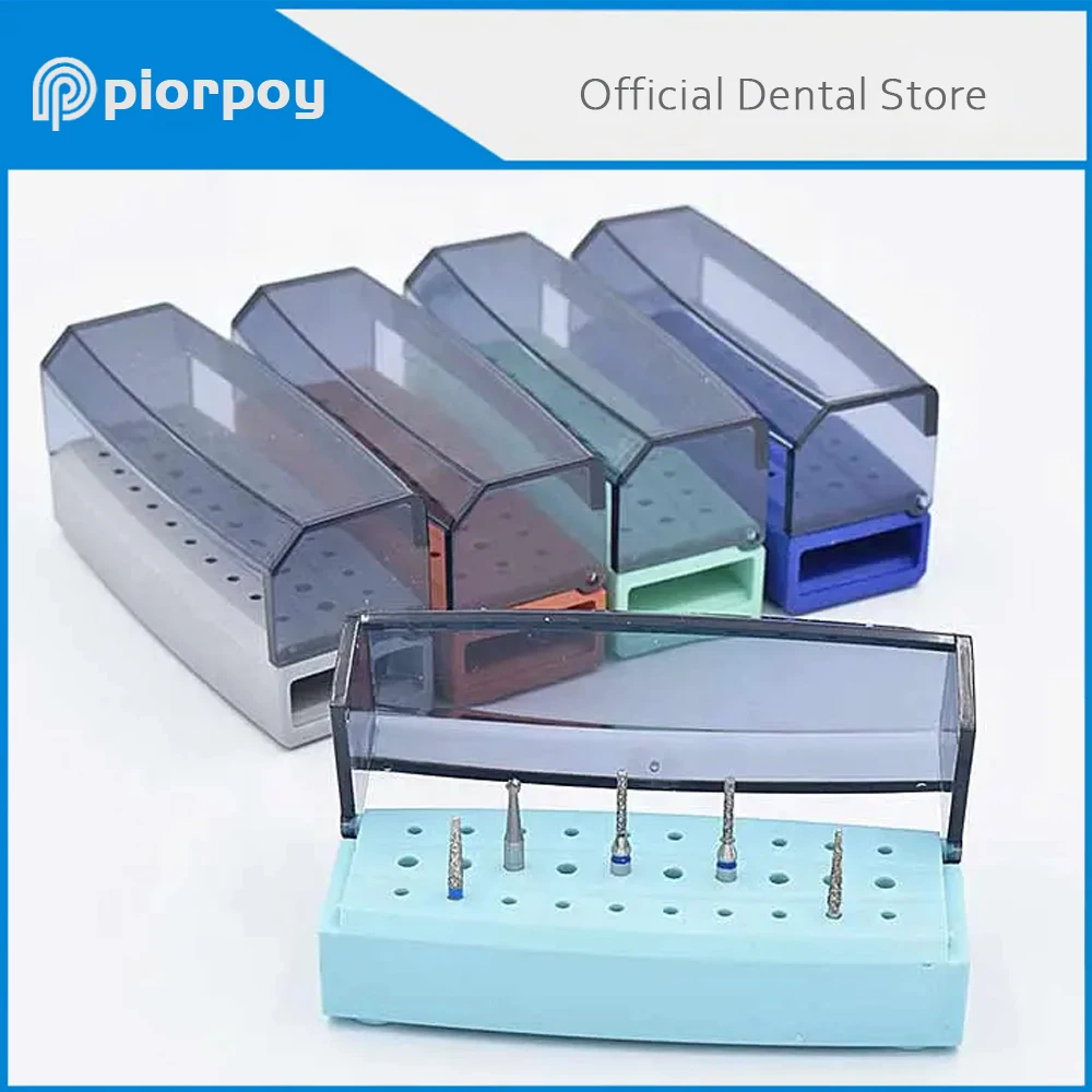 

PIORPOY 30 Holes Dental Endo Burs Holder Block Dentistry Organizers Disinfection Box Odontologia Sterilizer Case Plastic