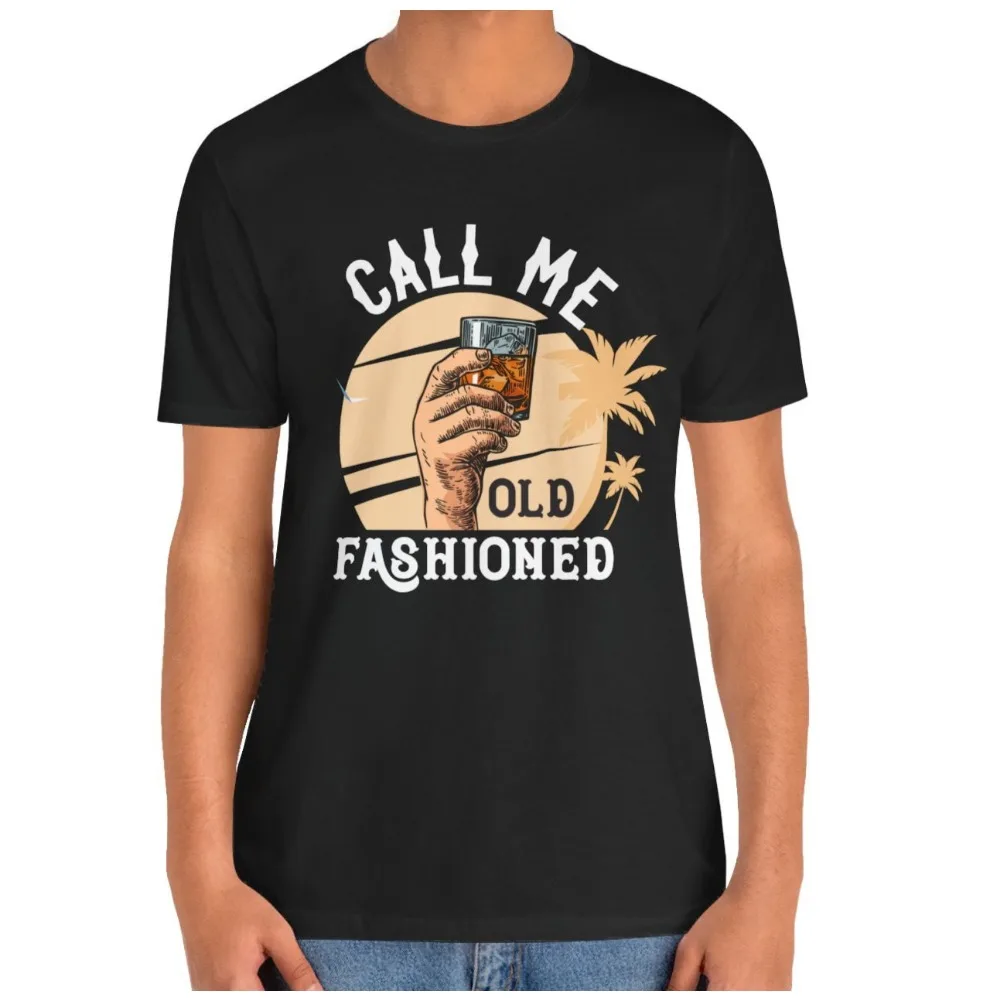 Old Fashioned Cocktail Tee Funny Cocktail T-Shirts Men Vintage Drink T Shirt Summer Loose Graphic Tees Unisex Clothes Gifts