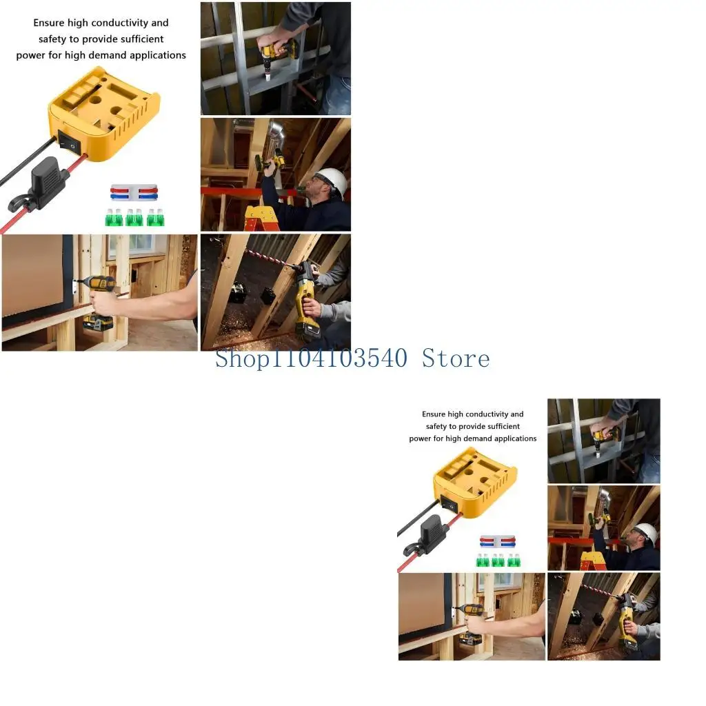 

02DC Battery Adapter Connector for 18/20V Battery DIY Power Supply Power Wheel Tool