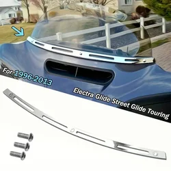 Chrome Motorcycle Windshield Windscreen Trim For Harley 1996-2013 Electra Glide Street Glide Touring FLHT FLHTC FLHTCU FLHX