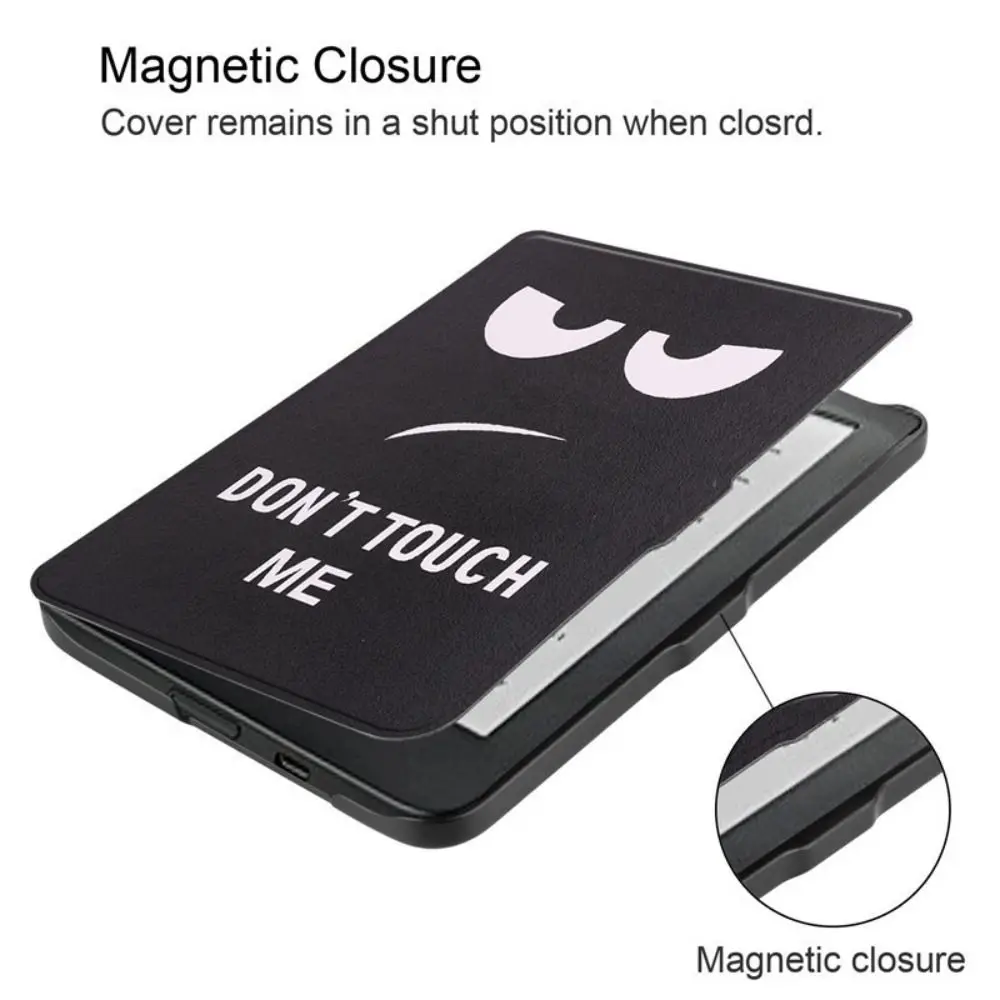Auto Sleep/Wake 6 inch e-Reader Case Shockproof PU Leather Smart Folio Cover Ultra Slim Soft Funda for KoBo Clara HD 2018