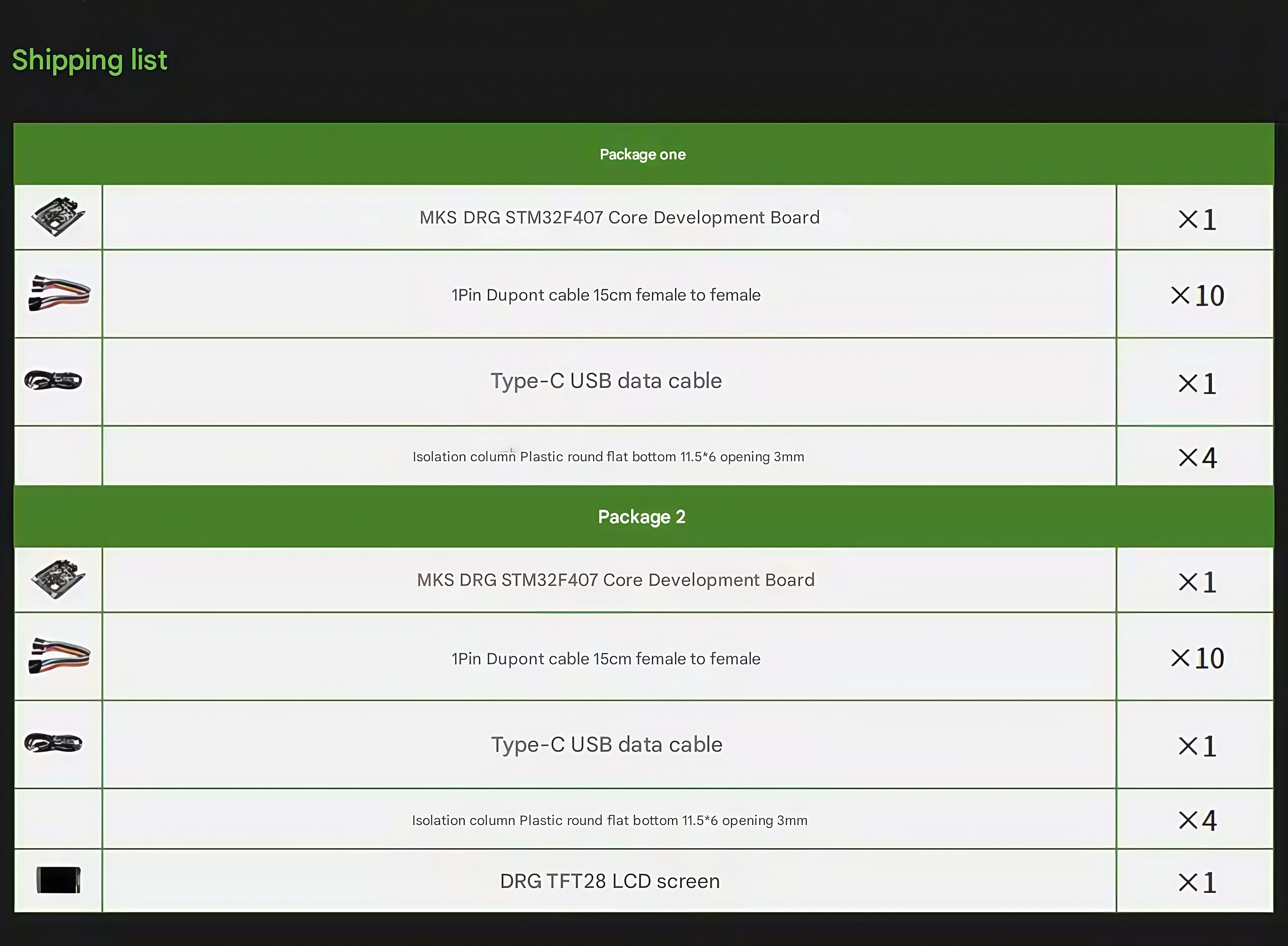 Makerbase MPS DRG STM32F407VET6 płytka rozwojowa Cortex-M4 STM32 ARM MKS DRG STM32F407 płyta główna DRG TFT28 ekran LCD