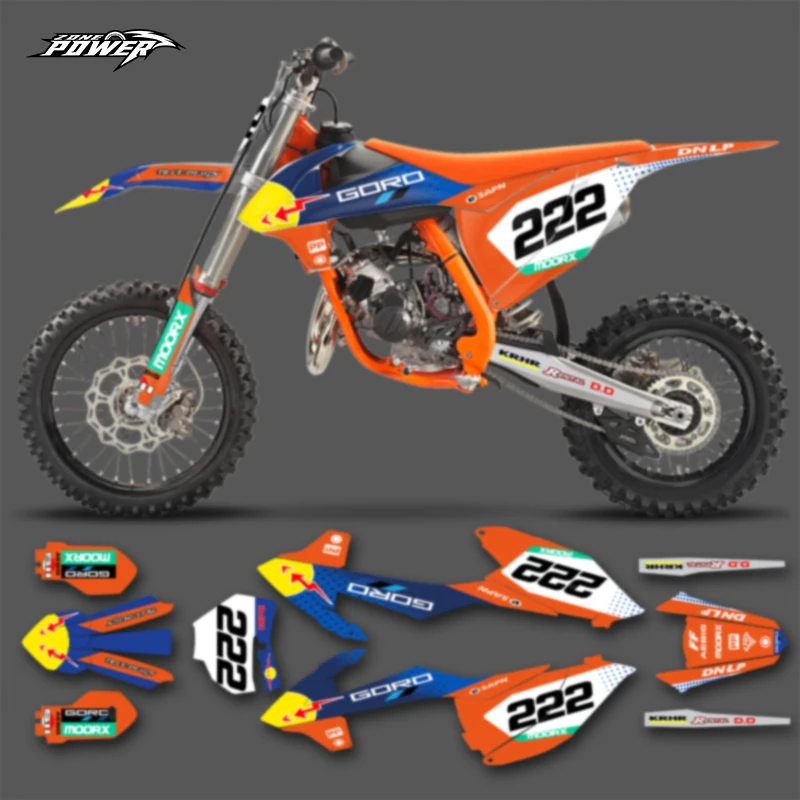 Powerzone Racing Custom voor KTM SX85 SX85 2018 2019 2020 2021 2022 2023 2024 Grafische Sticker Vel Kit 21