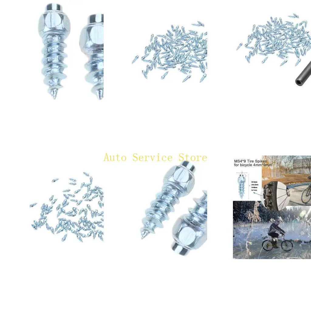 

462A 100Pcs Tire Anti-slip Screws Snow Days Safety Studs for Bicycle Wheel