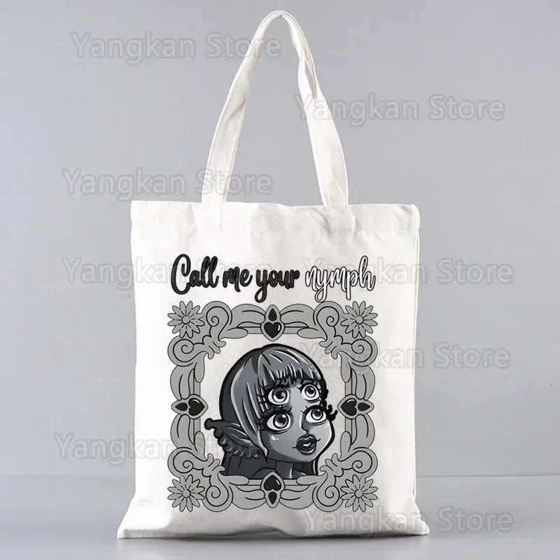 Melanie Martinez Music Portals Trilogy Tour Shopping Bag Women Handbag Shoulder Shopper Canvas Large Capacity Tote Bag