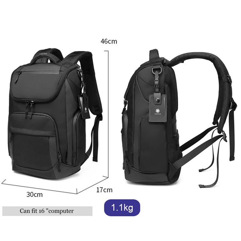 Mochila para ordenador portátil de negocios para hombre, mochila informal deportiva resistente a los arañazos, bolsas impermeables para viajes al aire libre, bolsa de viaje de gran capacidad