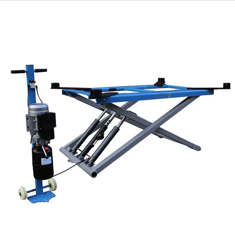 Easy to move Good Quality 3T Small Car Lift Movable Type Scissors Lifting Repairing Platform For Car