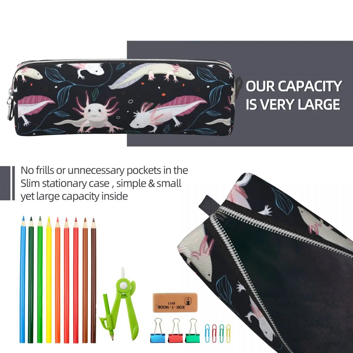 لطيف مقلمة قنفذ البحر السمندر الحيوان حامل أقلام أكياس للطلاب سعة كبيرة الطلاب الهدايا المدرسية pencelcases