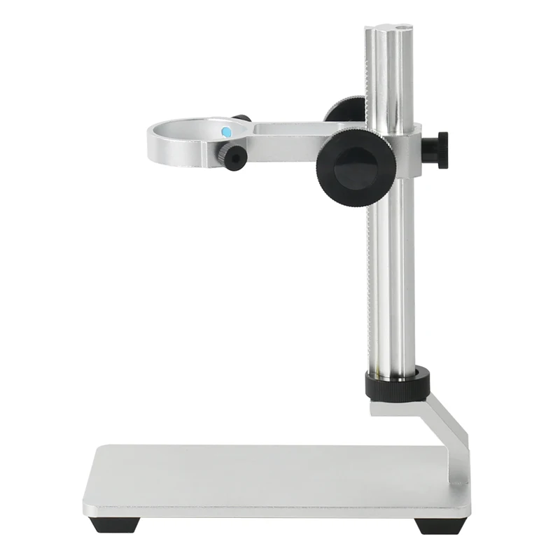 Universal 35mm Aluminum Alloy USB Digital Electronic Microscope Stand Adjustable Holder Bracket Lifting with LED bottom lighting