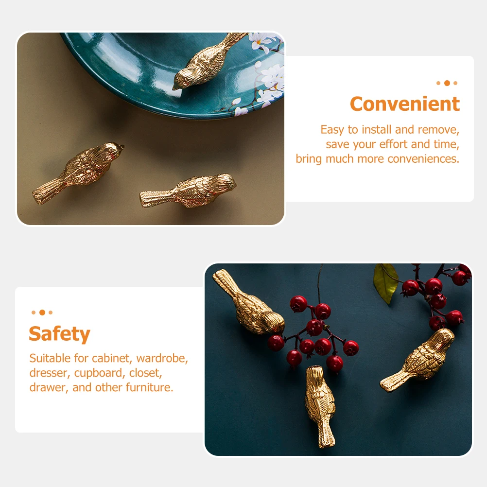 

Металлическая медная ручка ящика с птицей, ручка для шкафа, шкафа, мебельной фурнитуры, ручки, декоративная маленькая птица