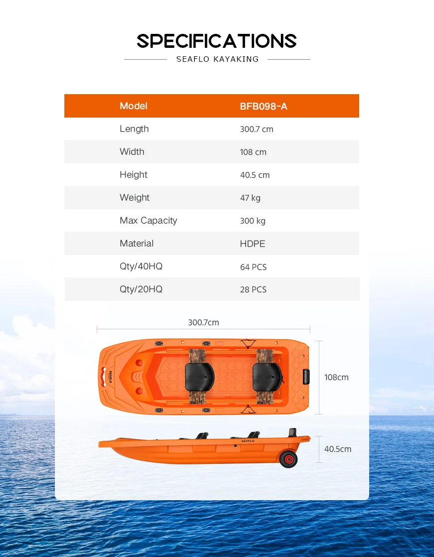 Picture 7: High Quality Sit on TopTwo Person Kayak Rowing Boatpromote sales