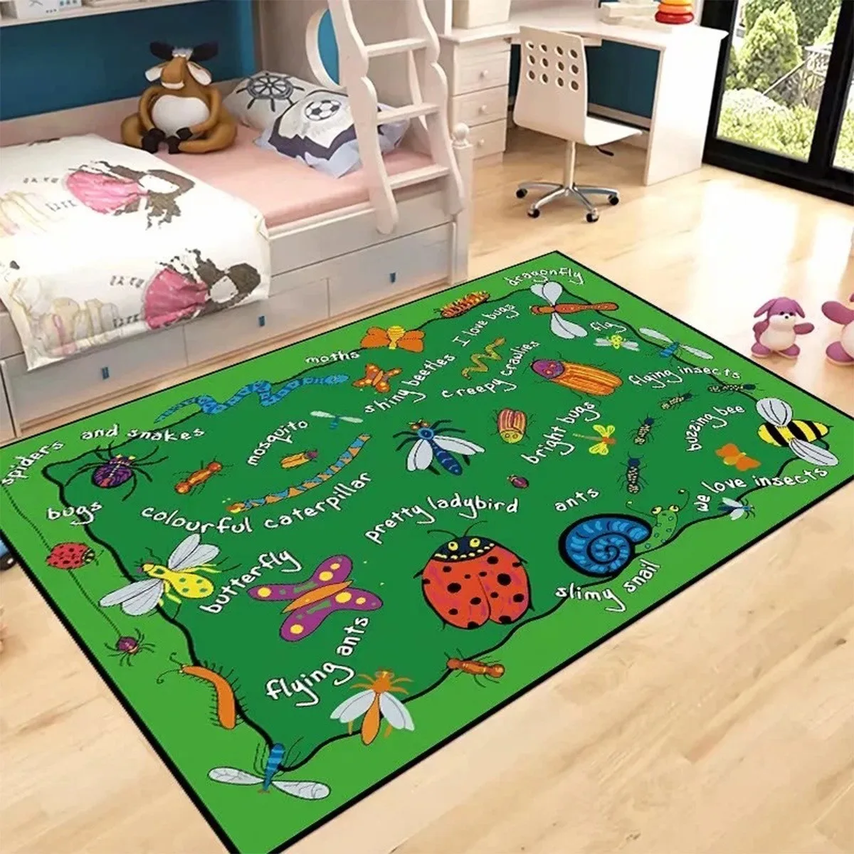 Children's Fun Toy Car Traffic Road Carpet Living Room Sofa Bedroom Study Kitchen Entrance Door Rug Non-slip Home Decor Mat