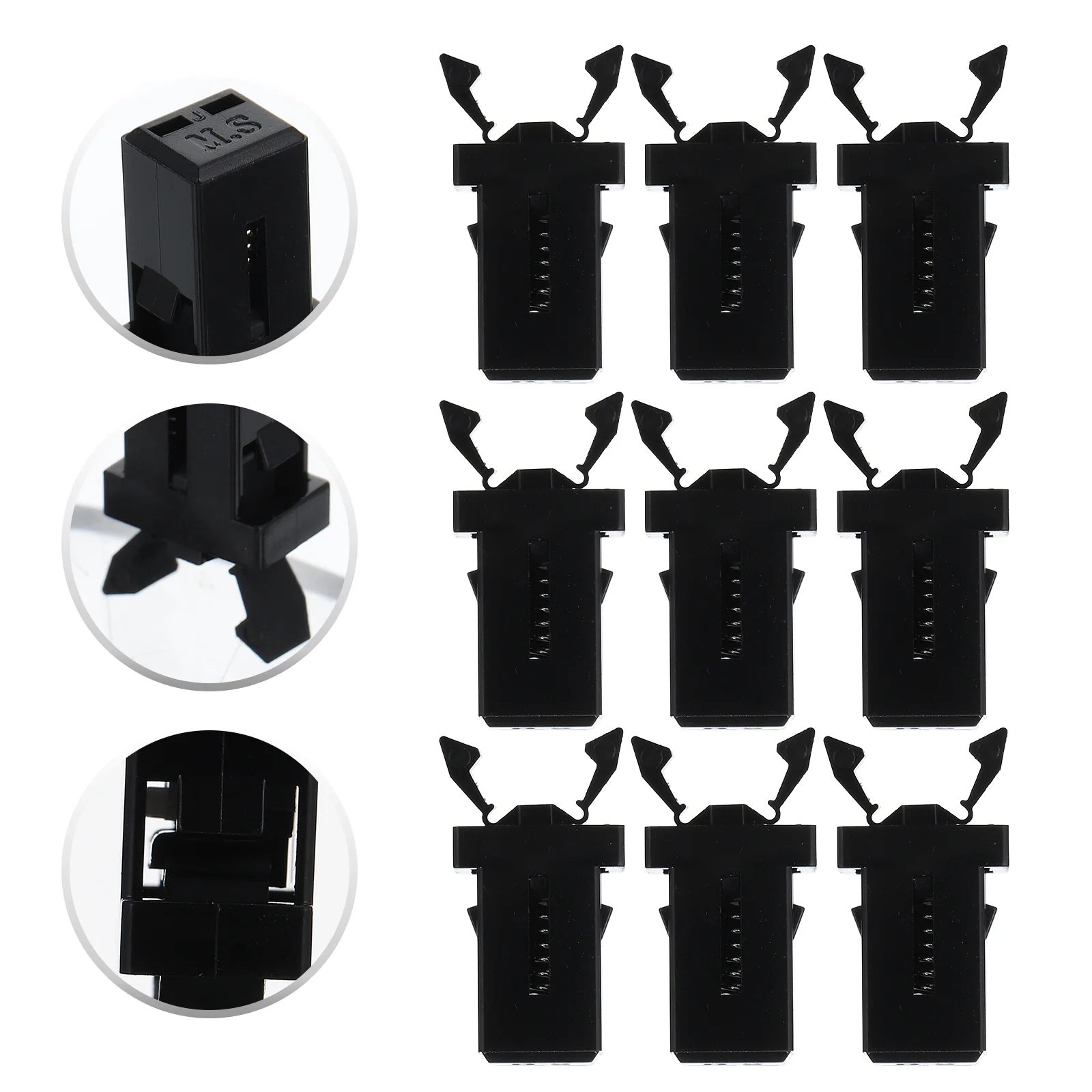 50 Pcs Trash Can Switch Lock Press Buckles Garbage Buttons Waste Bin Accessory Push-Button for Bucket Black