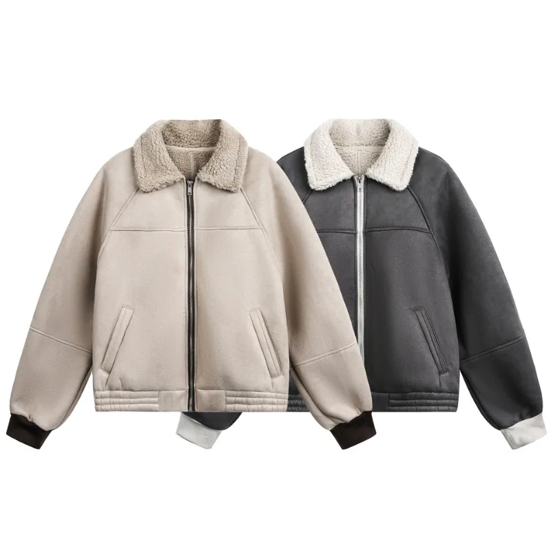 

Winter Jackets Men Thicken Warm Parkas Coat Vintage Loose Padded Jackets Big Pocket Fur Collar Jackets Outwear Unisex