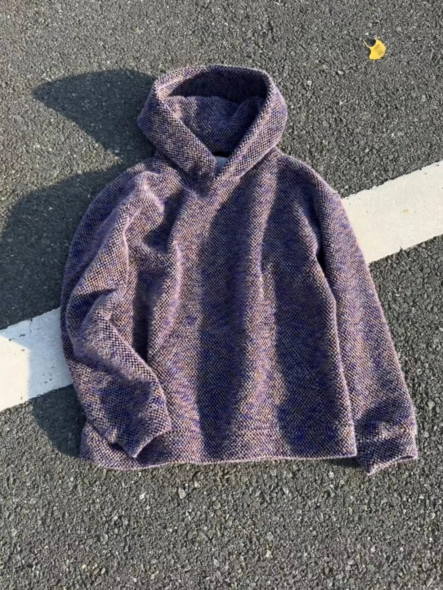 

Мужская толстовка с капюшоном Narcissus Purple Fluffy Knitted, плотная, износостойкая, в американском ретро-стиле, для пар, свободного кроя, с длинными рукавами