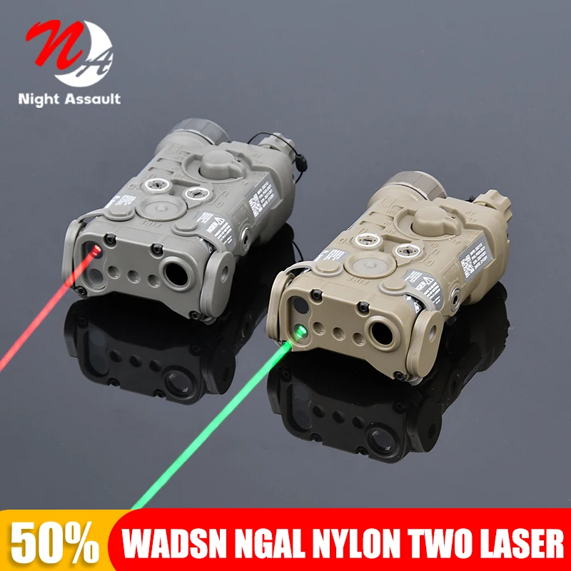 

WADSN Tactical NGAL Red Green Dot Indicator Strobe Hunting White LED Flashlight Tactical Ngal Laser NO IR Pointer Fit 20MM