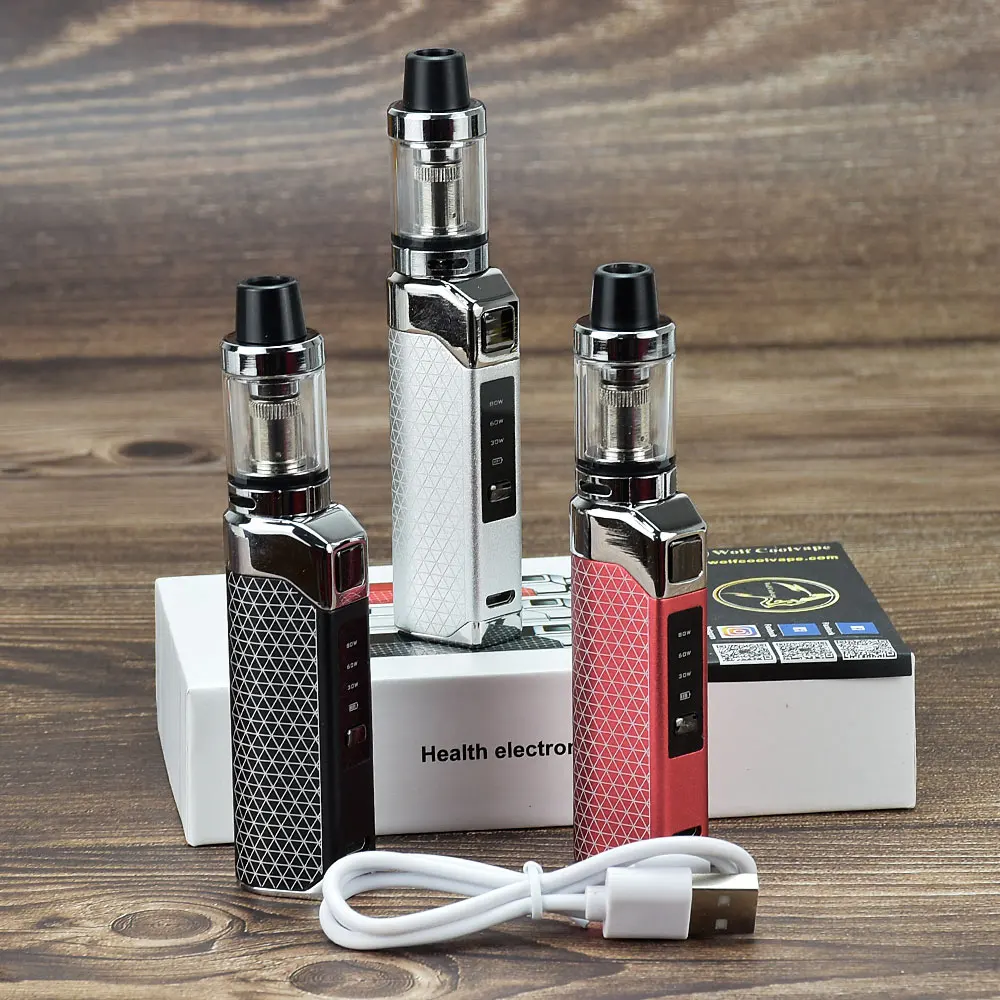 80W Vape mod Starter Kit Box Mod Kit 1800Mah Vape Pen Vaper Vaporizer Vape Pen Electronic Cigarette mod kit E-Cigarette kit