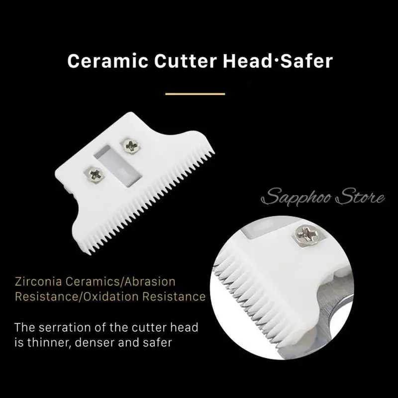 Pro Electric Hair Clipper Blade For Wahl Detailer Trimmer 8081 Replacement Blade Set Ceramic Titanium Hair Trimmer Head