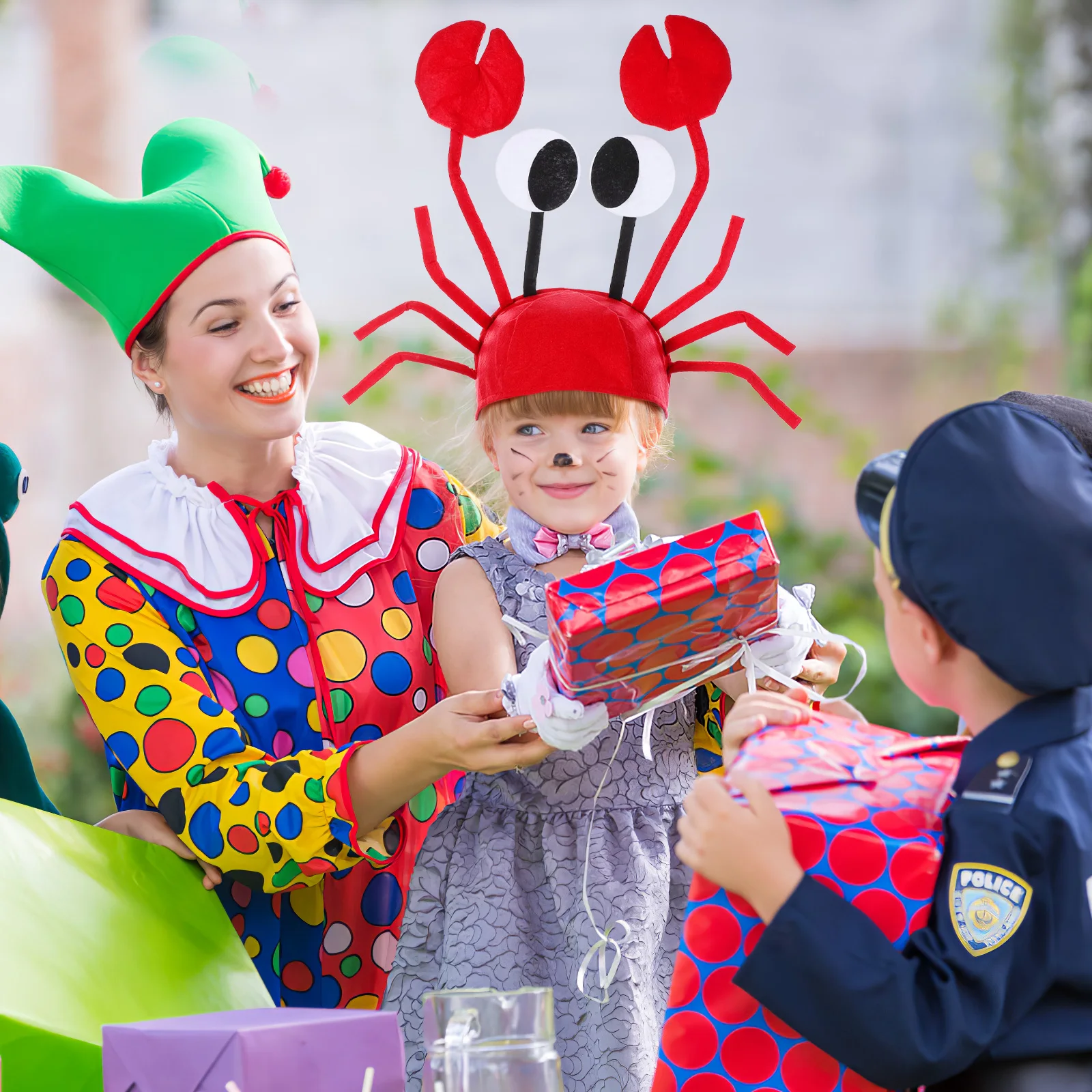 

Crab Hat Funny Novelty Cartoon Claw Cap Adjustable Halloween Party Hats for Adults Kids Lobster Festival Accessories
