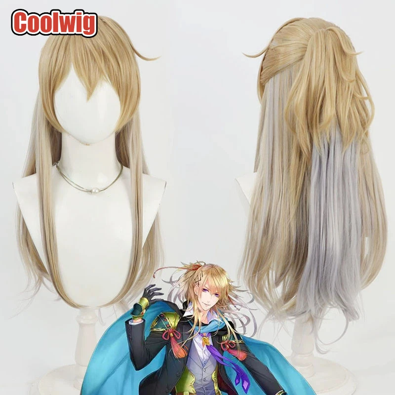 

Coolwig Synthetic Hair Koryuu Kagemitsu Cosplay Wigs Touken Ranb Koryuu Kagemitsu 60cm Mixed Color Ponytail Wig Heat Resistant
