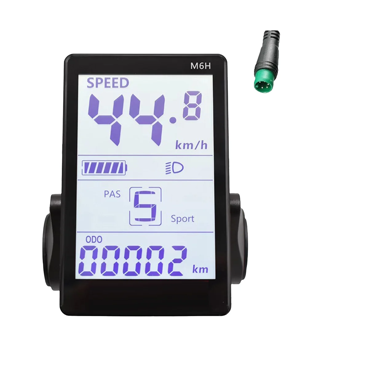 

M6H Electric Bike LCD Display Meter Dashboard 24V-60V Universal E Scooter LCD Panel Screen for Electric Bike(5PIN)