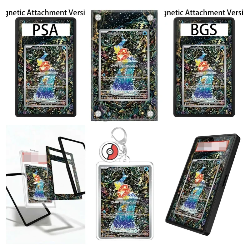 Étui de protection en acrylique recyclable pour porte-clés, avec affichage artistique pour Magikarp Évolutif de Pokémon Paldea, idéal pour les fans d'anime et comme cadeau