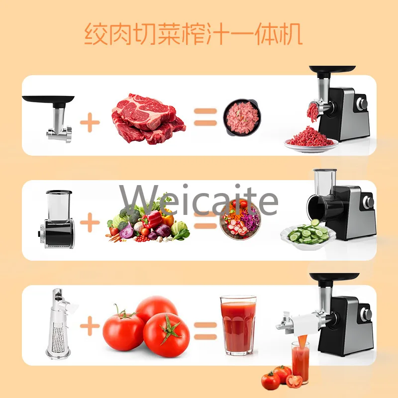 Homesmall Electric Multifunctional Can Cut Vegetables And Juice Sausage Filling Machine Stainless Steel Meat Grinder