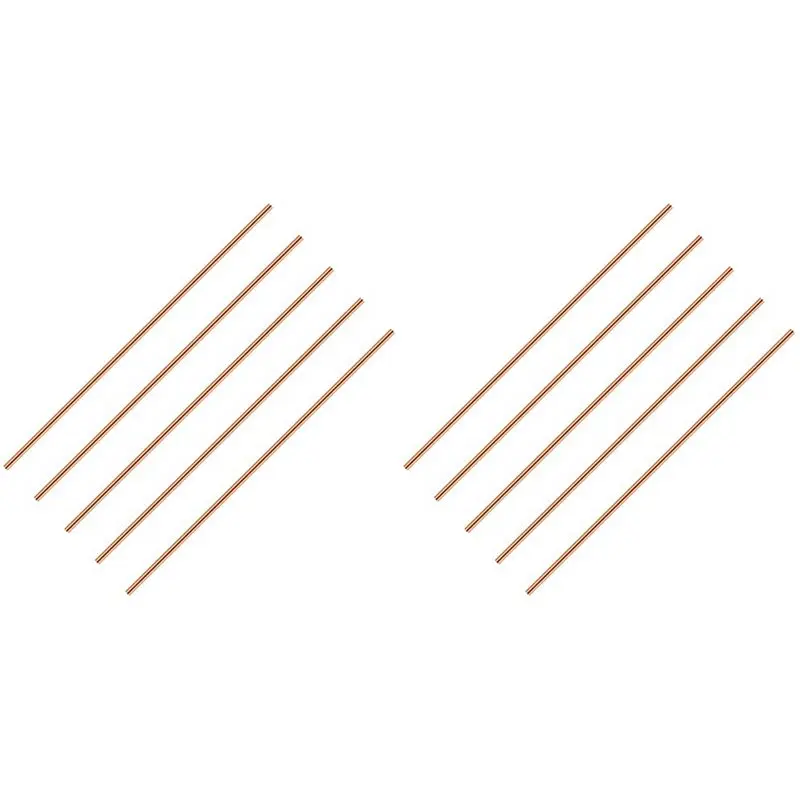 

AT43-Pure Copper Round Rod 11.8 Inch Length Bare Copper Metal Rod Solid Copper Rod Lathe Bar Stock (10 Pcs, 3 Mm Dia)