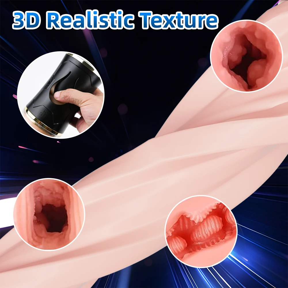 Dual Open-ended Masturbator for Men Vibrating Male Masturbation Silicone Simulation Vagina Blowjob Pocket Pussy Sex Toy for Men